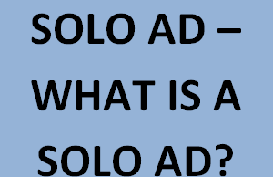 What is a solo ad